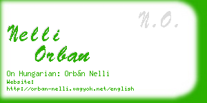 nelli orban business card